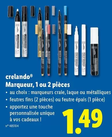 Marqueur, 1 ou 2 pièces