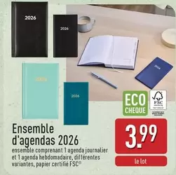 Ensemble d'agendas 2026