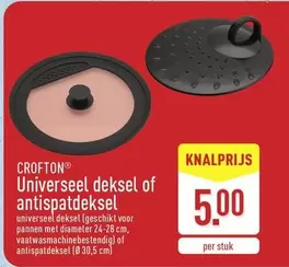 Universeel deksel of antispatdeksel