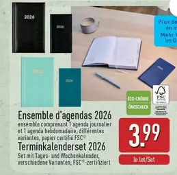 De - Ensemble d'agendas 2026