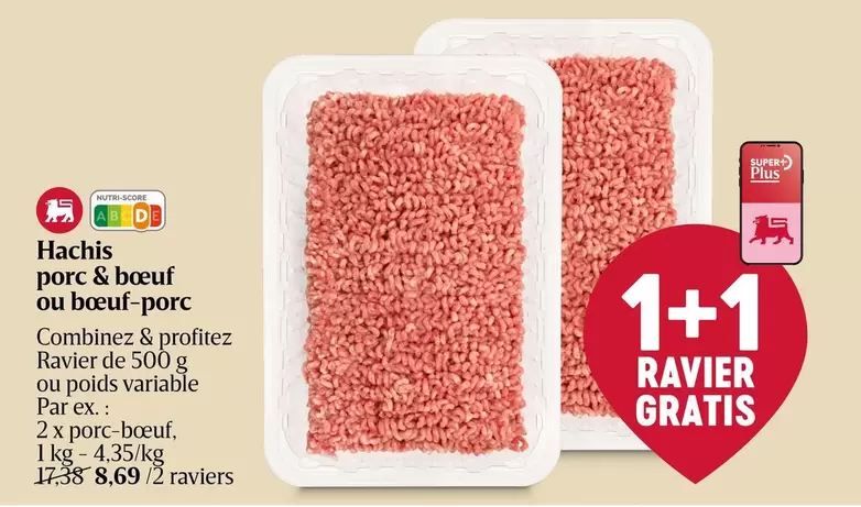 De - Hachis porc & bœuf ou bœuf-porc