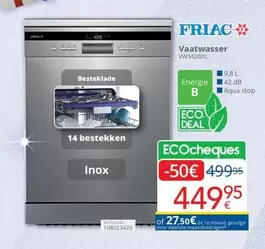 De - Vaatwasser VW34200XL