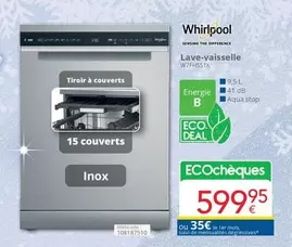 Whirlpool - Lave-vaisselle W7FH551x