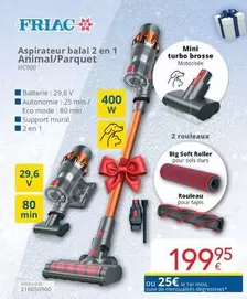 De - Aspirateur balai 2 en 1 Animal/Parquet HC900