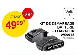 De - KIT DE DEMARRAGE BATTERIE + CHARGEUR WS9912