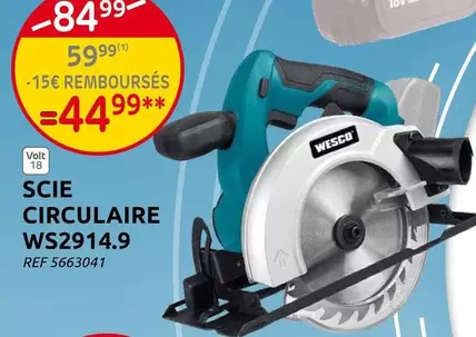 SCIE CIRCULAIRE WS2914.9