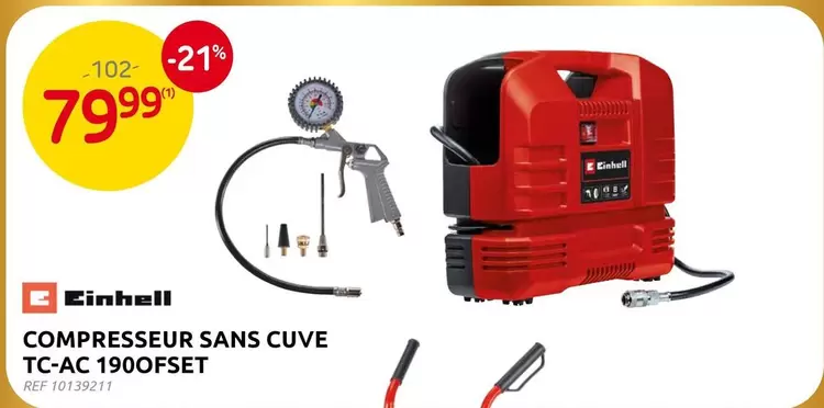 COMPRESSEUR SANS CUVE TC-AC 190OFSET