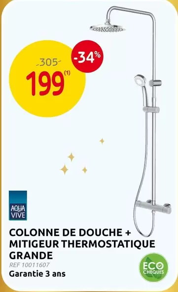 De - COLONNE DE DOUCHE + MITIGEUR THERMOSTATIQUE GRANDE