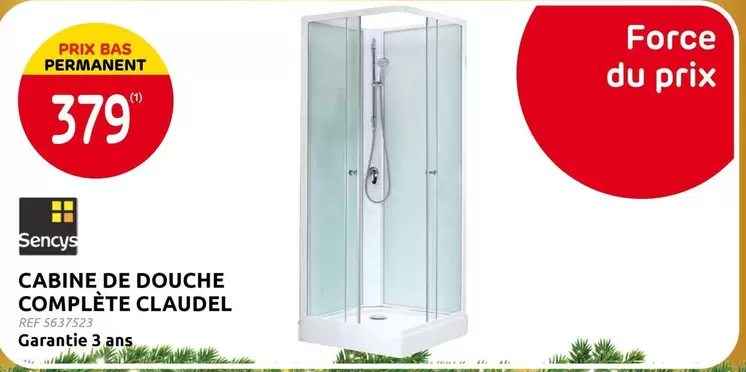 De - CABINE DE DOUCHE COMPLÈTE CLAUDEL