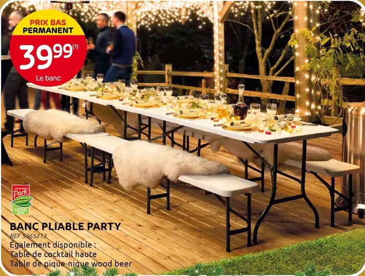 Park - BANC PLIABLE PARTY