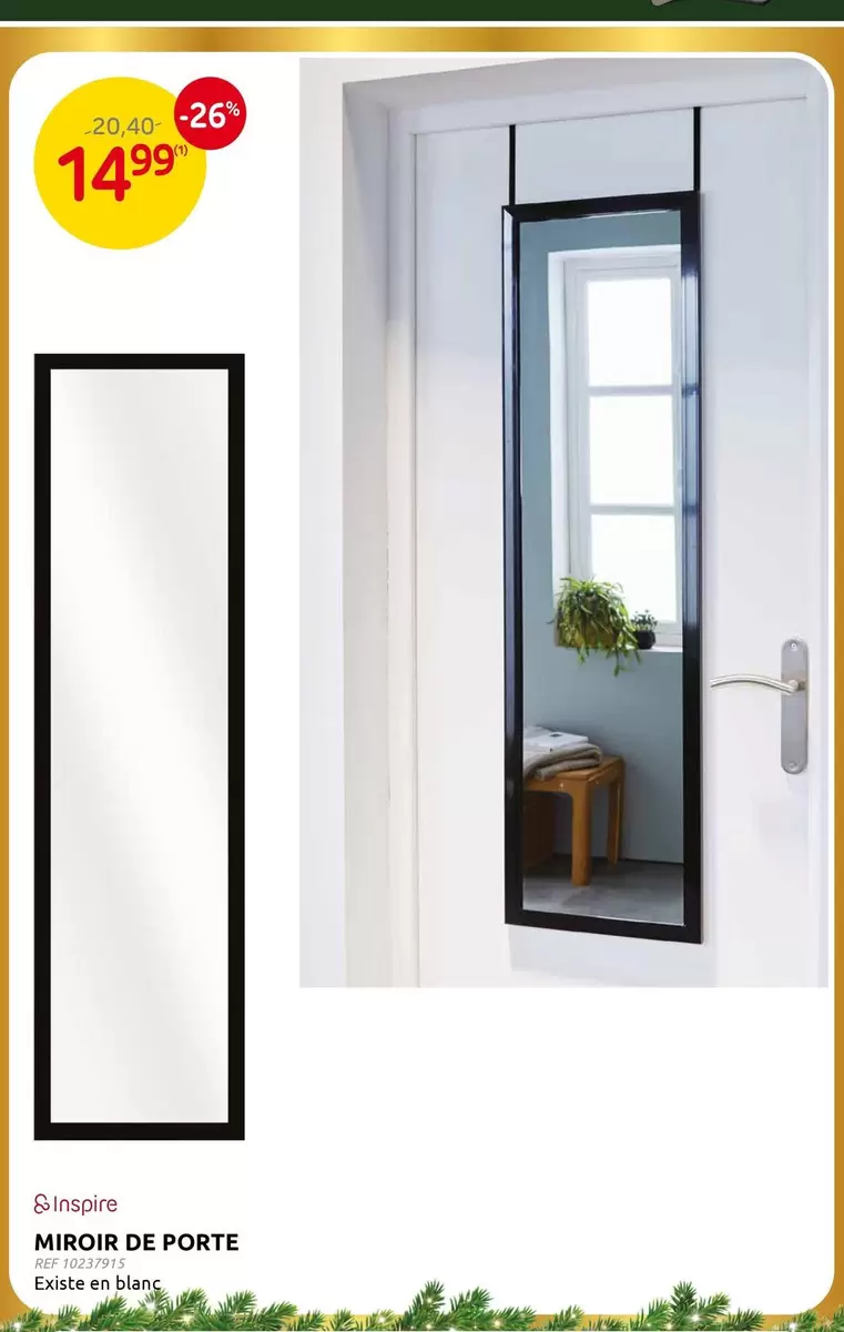 De - Miroir de porte