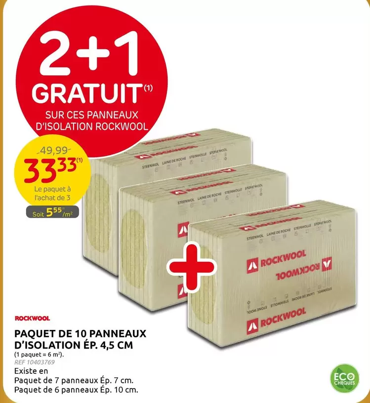 De - PAQUET DE 10 PANNEAUX D'ISOLATION ÉP. 4,5 CM