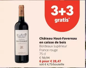 De - Château Haut-Favereau en caisse de bois