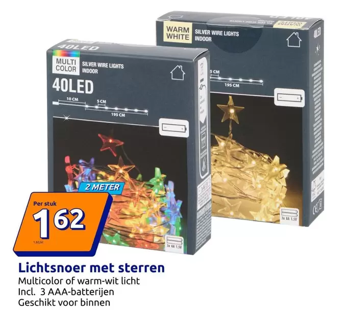White - Lichtsnoer met sterren