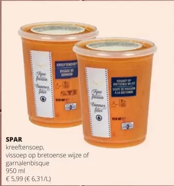 Be - kreeftensoep, vissoep op bretoense wijze of garnalenbisque