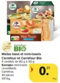 De - Melba toast et mini-toasts