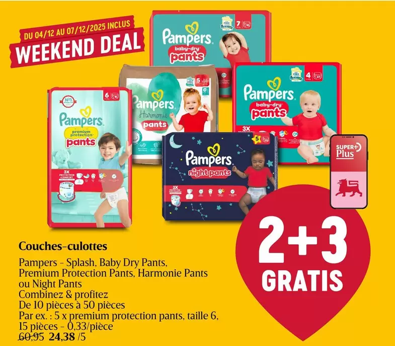 Pampers - Splash, Baby Dry Pants, Premium Protection Pants, Harmonie Pants ou Night Pants