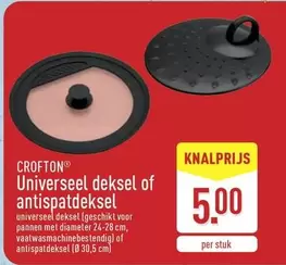 Universeel deksel of antispatdeksel