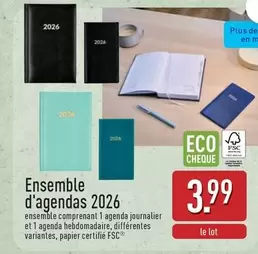 De - Ensemble d'agendas 2026