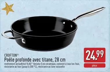 Poêle profonde avec titane, 28 cm