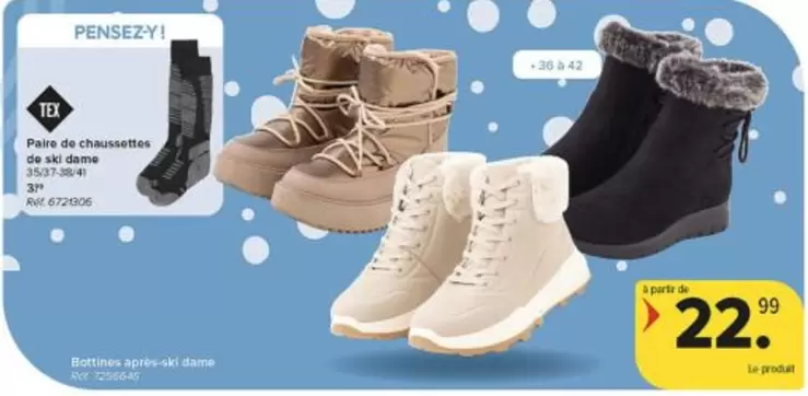 De - Paire de chaussettes de ski dame