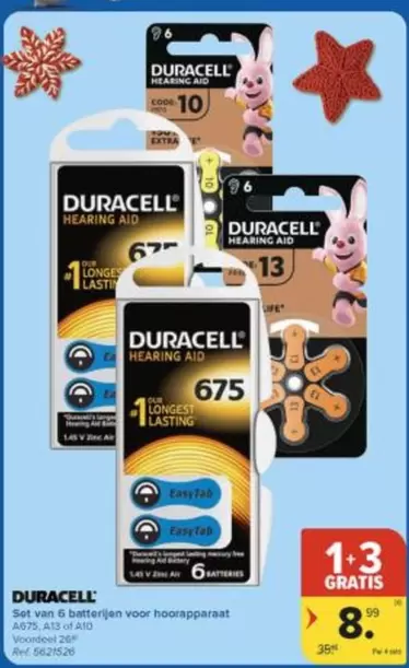 Extra - Set van 6 batterijen voor hoorapparaat