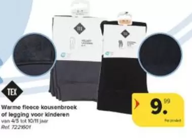 Warme fleece kousenbroek of legging voor kinderen