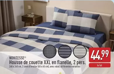 De - Housse de couette XXL en flanelle, 2 pers.