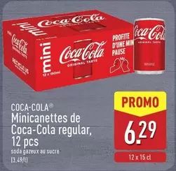 Coca Cola - Minicanettes de Coca-Cola regular, 12 pcs