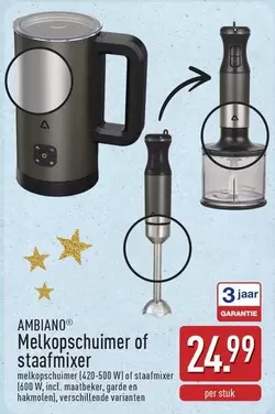 Melkopschuimer of staafmixer