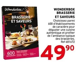 Wonderbox - BRASSERIE ET SAVEURS