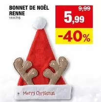 De - BONNET DE NOËL RENNE