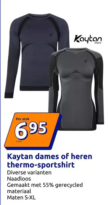 dames of heren thermo-sportshirt