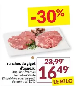 De - Tranches de gigot d'agneau
