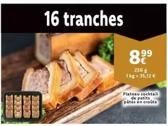 De - Plateau cocktail de petits pâtés en croûte