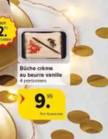 Bûche crème au beurre vanille