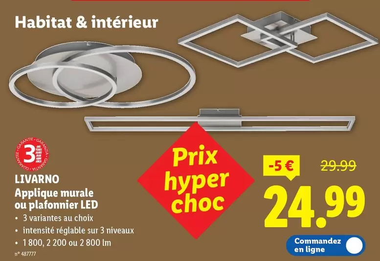 Applique murale ou plafonnier LED