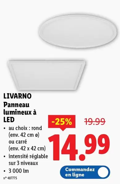 Panneau lumineux à LED