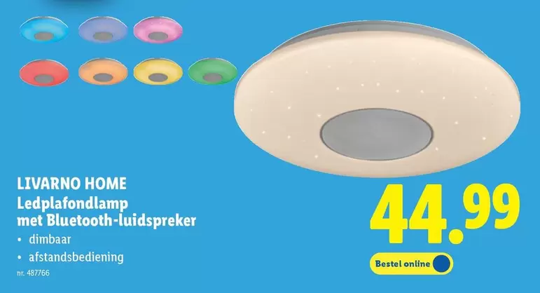 Ledplafondlamp met Bluetooth-luidspreker