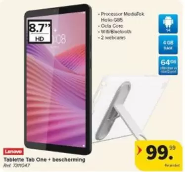 Lenovo - Tablette Tab One + bescherming