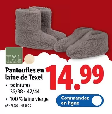 De - Pantoufles en laine de Texel