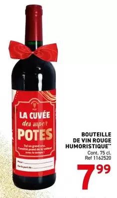 De - BOUTEILLE DE VIN ROUGE HUMORISTIQUE