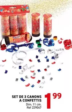 De - SET DE 3 CANONS A CONFETTIS