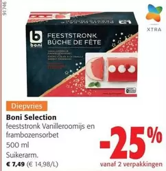 De - feeststronk Vanilleroomijs en frambozensorbet