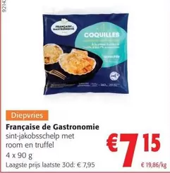 De - sint-jakobsschelp met room en truffel