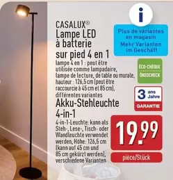 De - Lampe LED à batterie sur pied 4 en 1