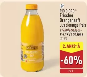 Frischer Orangensaft Jus d'orange frais