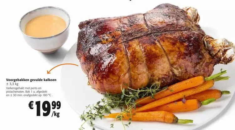 Voorgebakken gevulde kalkoen