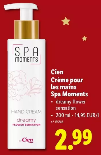Crème pour les mains Spa Moments