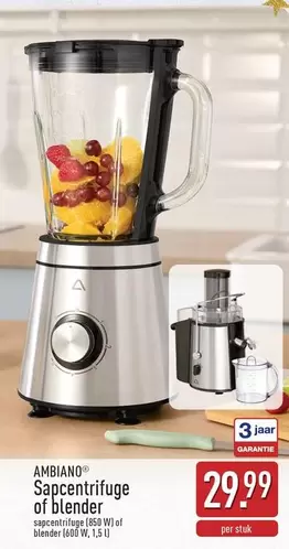 Sapcentrifuge of blender